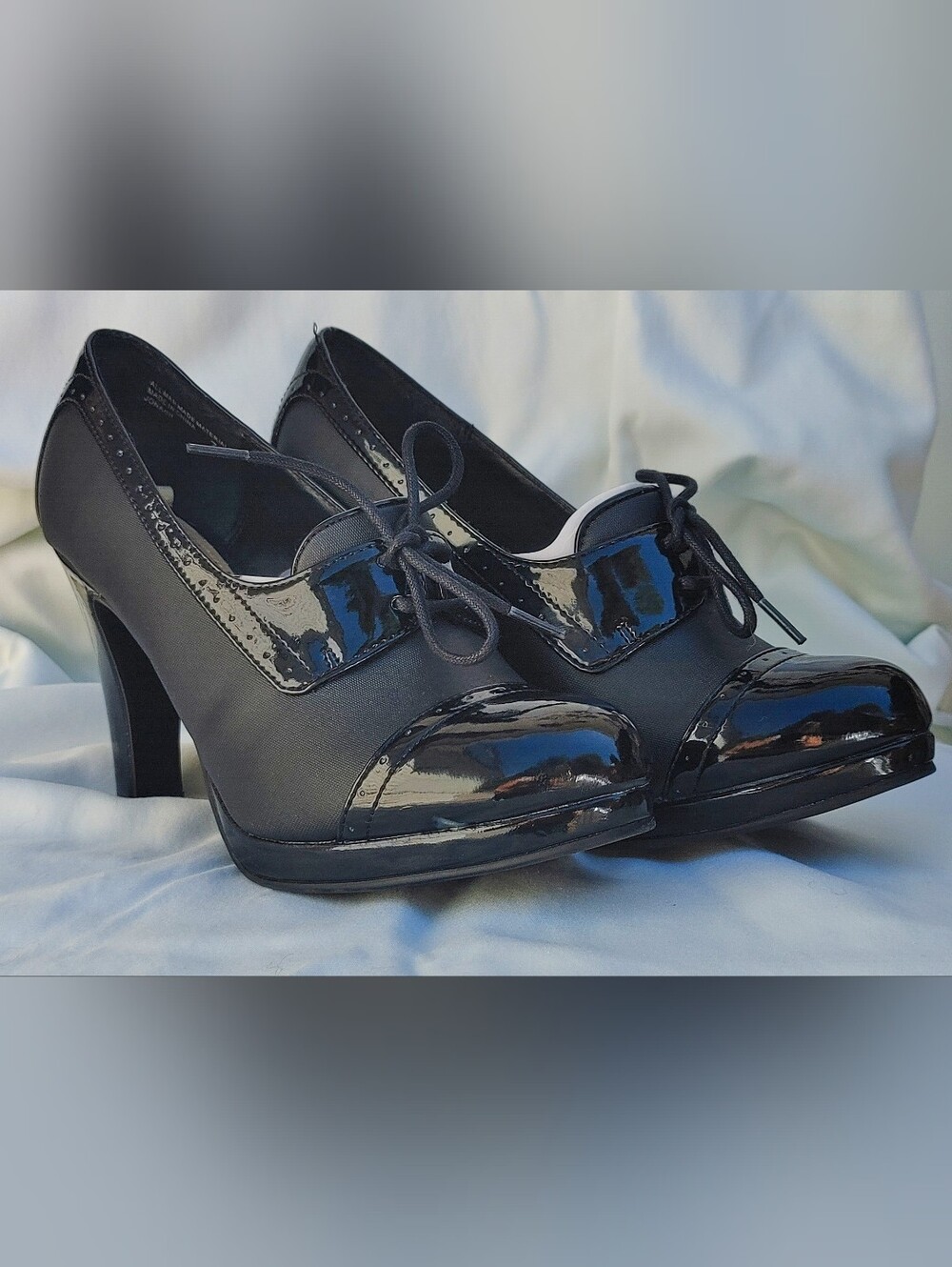 Vintage 2008 Madden Girl Jonahh Black Retro Block Heel Pumps 7.5 Y2K Indie Boxed